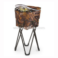 Pop-Up Tailgating Cooler amovible et pliable Support de glacière portable avec pieds en métal et housse 100% polyester